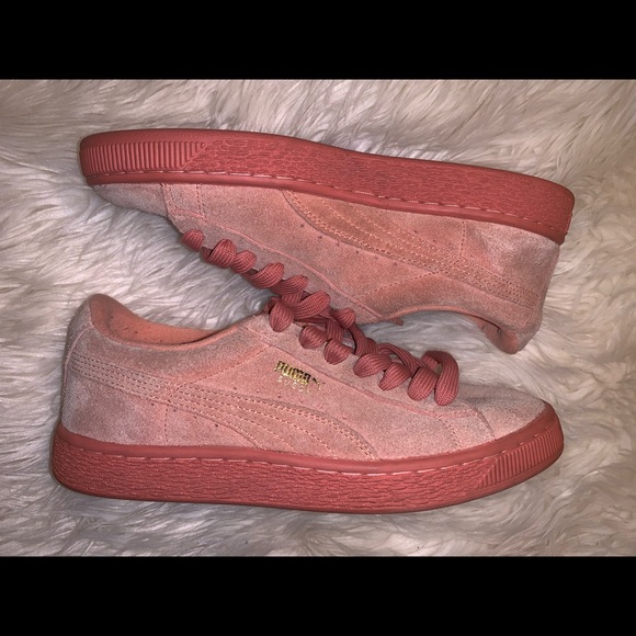 PUMA suede desert flower light pink shoes - Picture 2 of 5